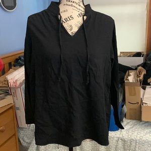 Old Navy Black Collar and String Top